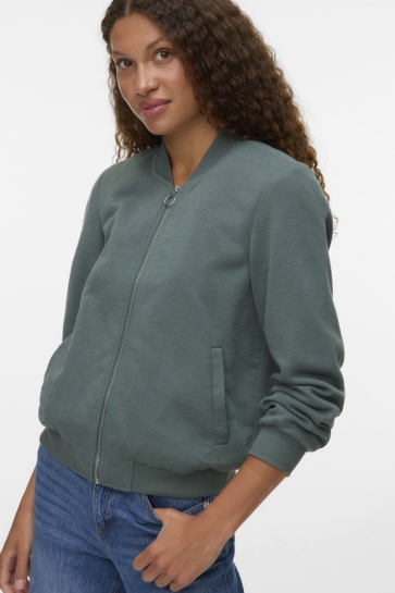 Vero Moda Jas VMKIMIKO LS SHORT JERSEY BOMBER NOO 10331961 BALSAM GREEN