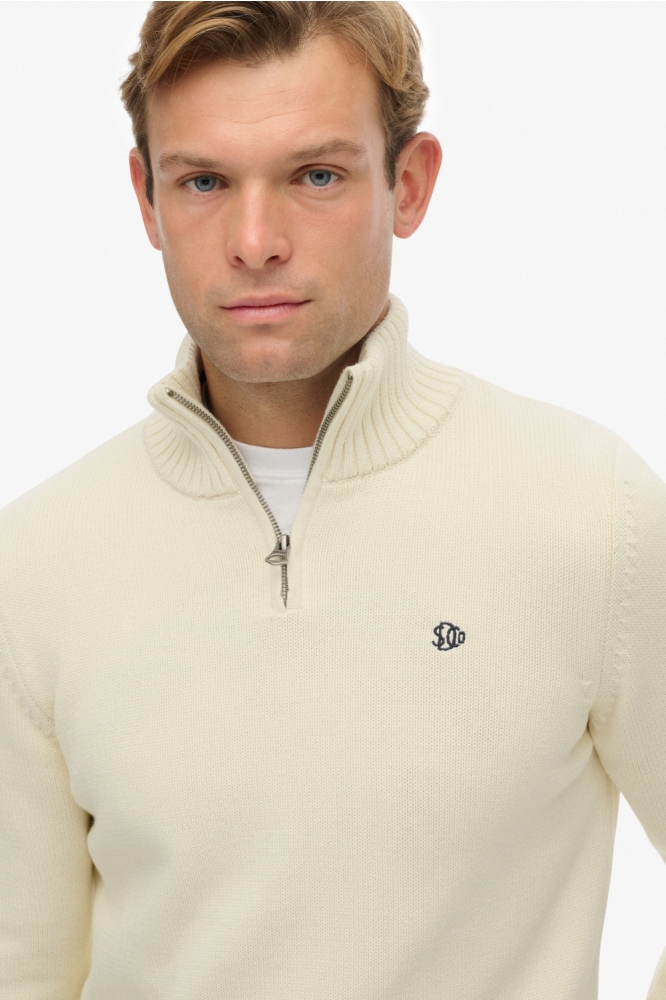 Superdry beige heren trui | Close up