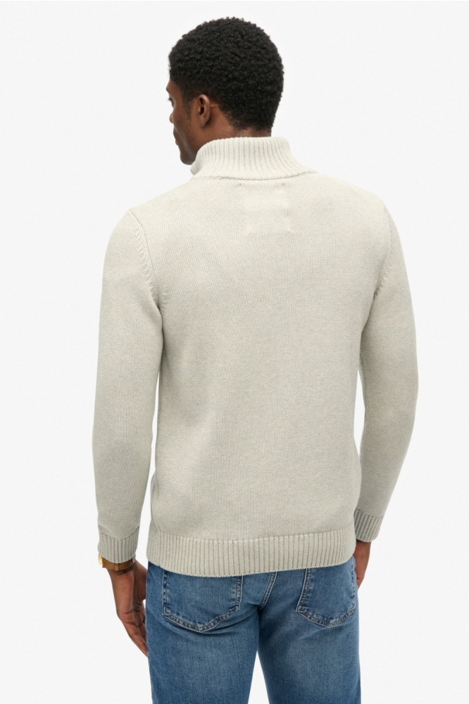 Superdry grijze heren trui | Model achteraanzicht