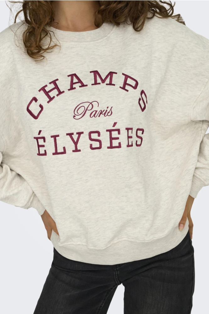 Jacqueline de Yong beige dames sweater | Close up