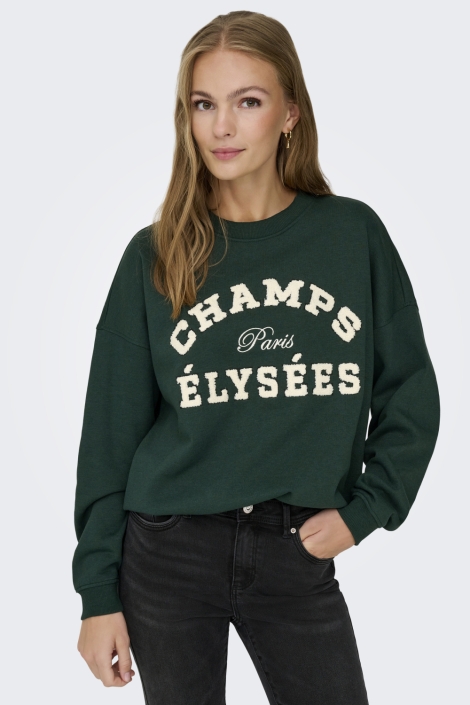 Jacqueline de Yong groene dames sweater | Model