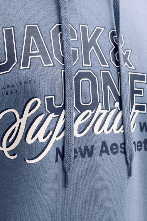 Jack & Jones blauwe heren sweater | Close up