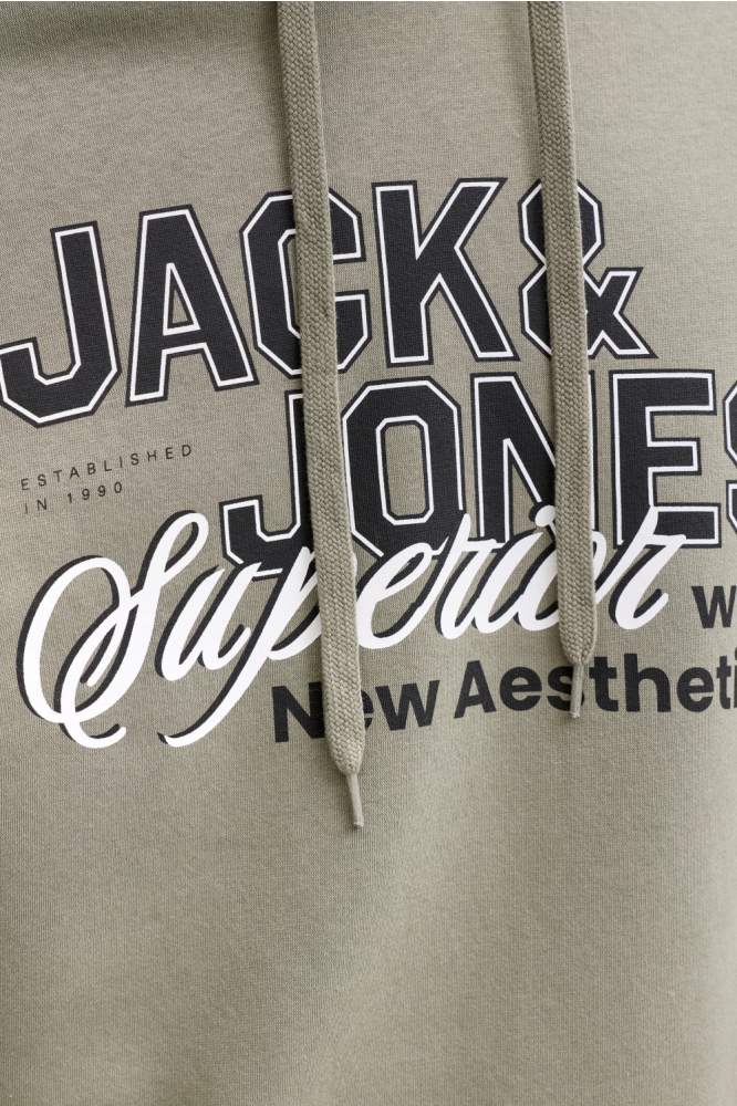 Jack & Jones groene heren sweater | Close up