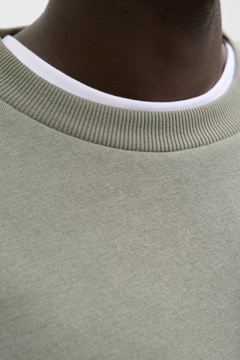 Jack & Jones groene heren sweater | Close up