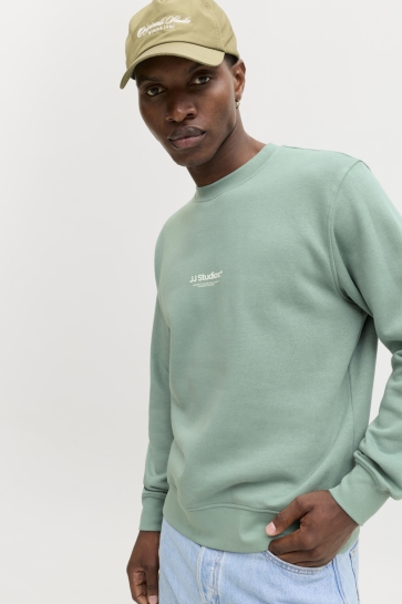 Jack & Jones Trui JJESOHO SWEAT CREW NECK NOOS 12278791 MINERAL BLUE