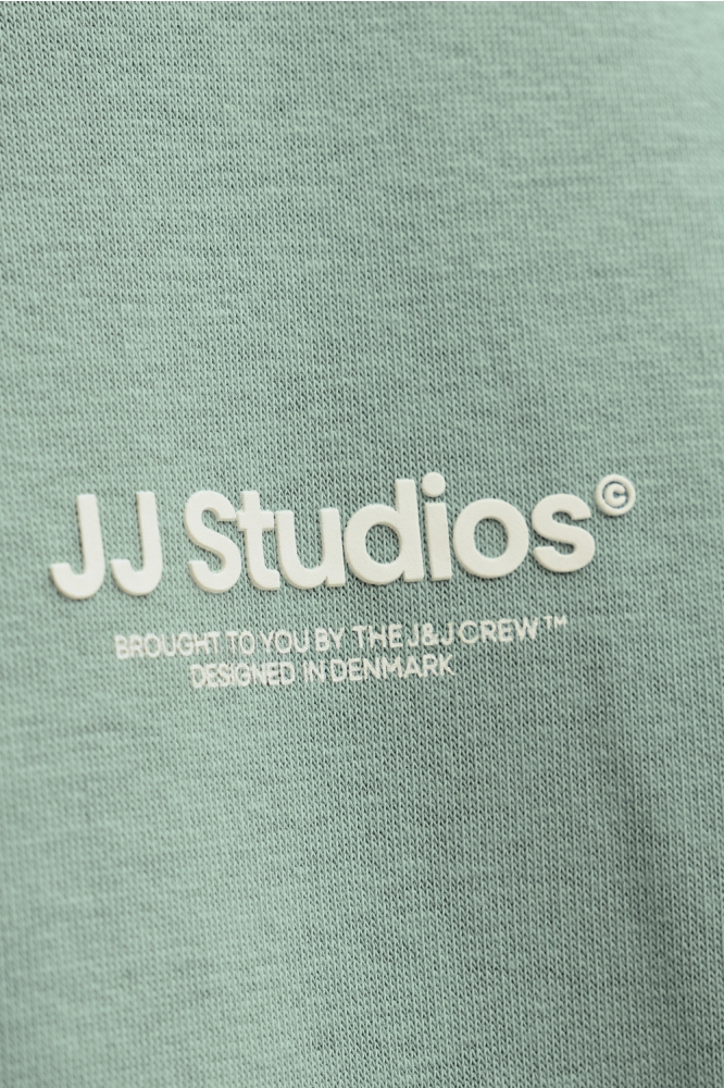 Jack & Jones groene heren trui | Model vooraanzicht