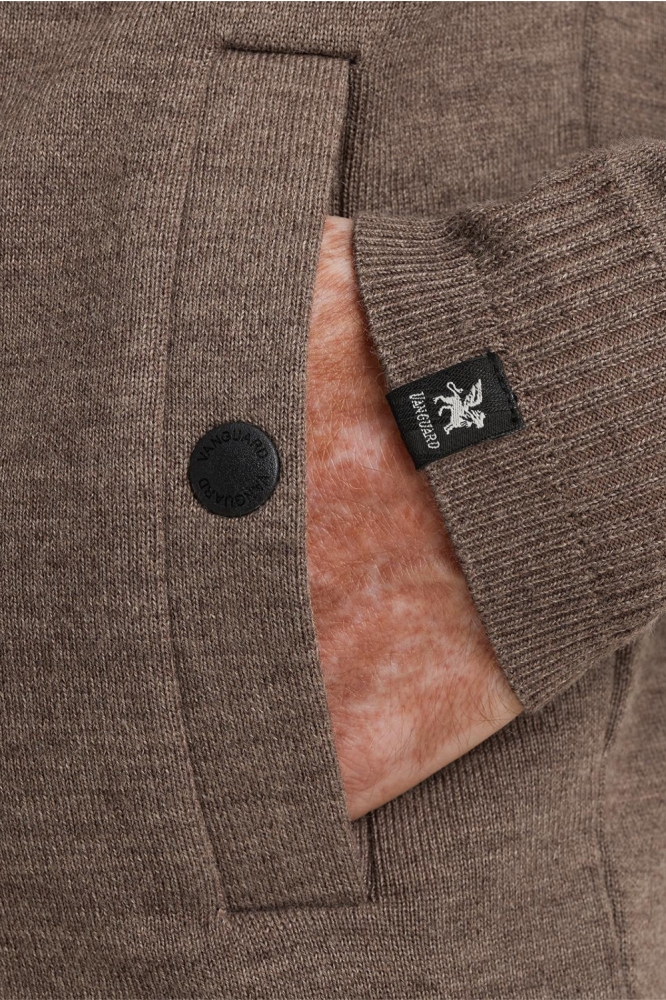 Vanguard bruine heren vest | Close up