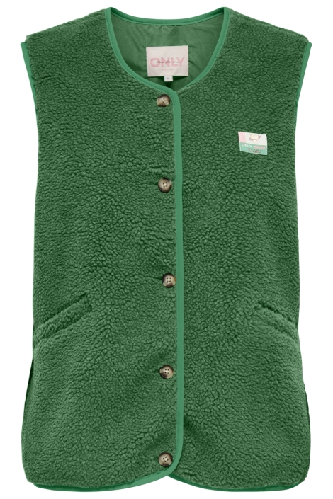 Only groene dames gilet | Vooraanzicht