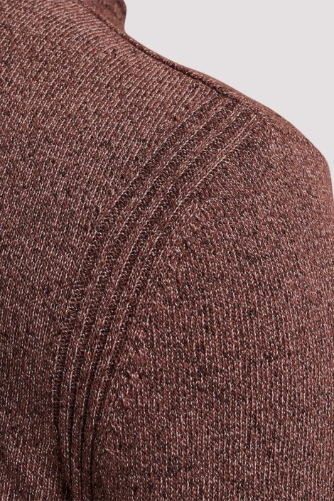 Cast Iron bordeaux heren trui | Close up