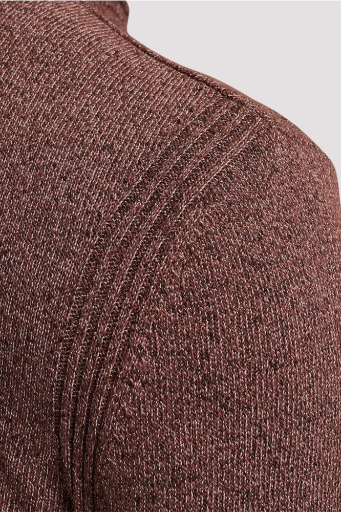 Cast Iron bordeaux heren trui | Close up