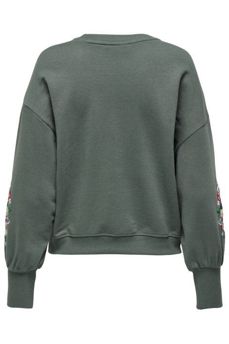 Only groene dames sweater | Achteraanzicht