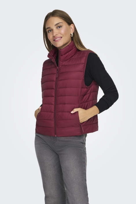Only bordeaux dames jas | Model vooraanzicht