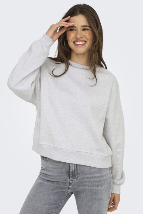 Only grijze dames sweater | Model vooraanzicht