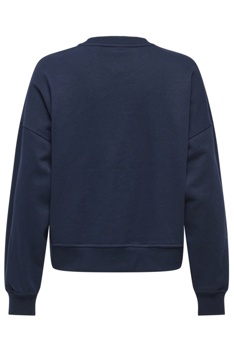 Only blauwe dames sweater | Achteraanzicht