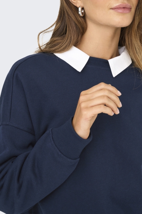 Only blauwe dames sweater | Close up