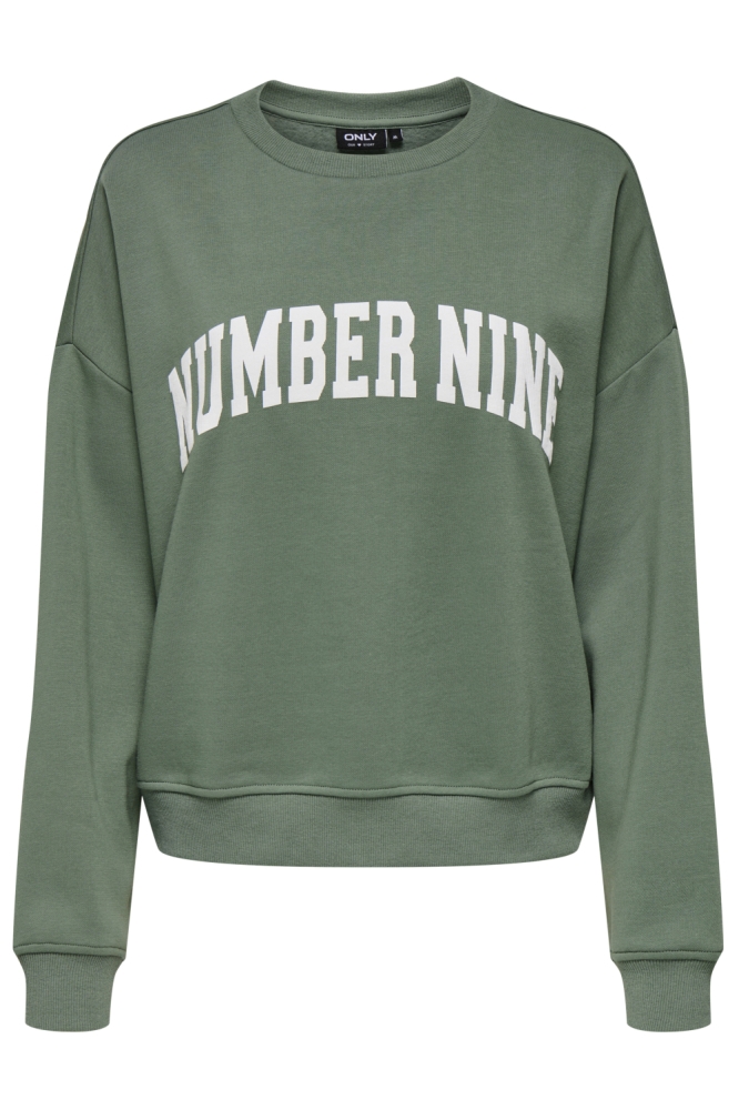 Only groene dames sweater | Vooraanzicht