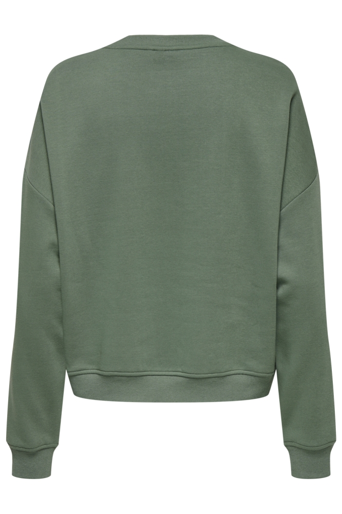 Only groene dames sweater | Achteraanzicht