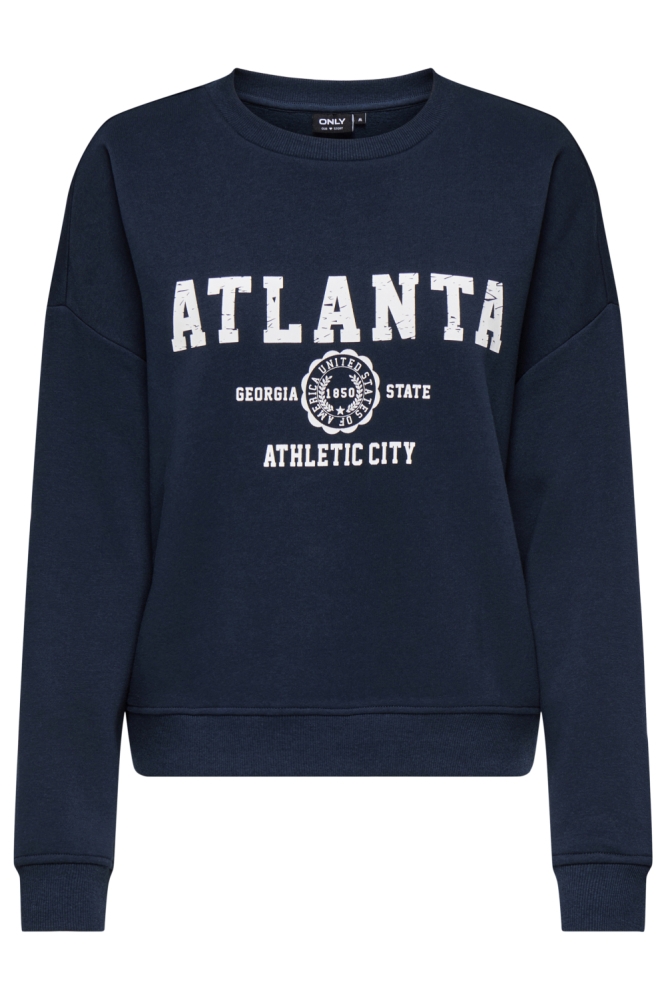 Only blauwe dames sweater | Vooraanzicht
