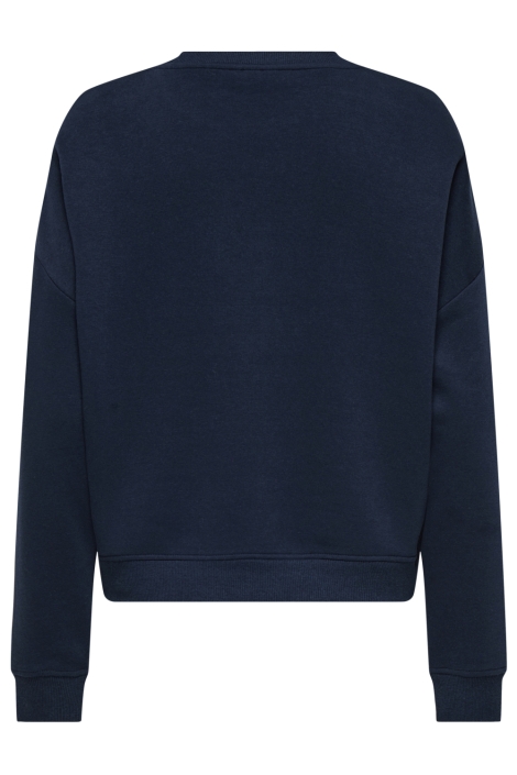 Only blauwe dames sweater | Achteraanzicht