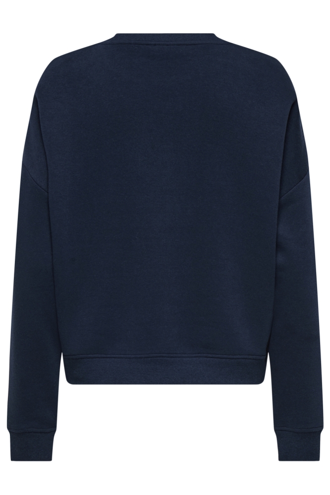 Only blauwe dames sweater | Achteraanzicht