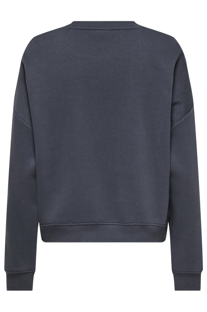 Only blauwe dames sweater | Achteraanzicht