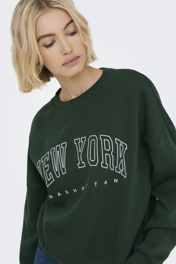 Only Trui ONLSWEAT LIFE L/S CREW O.SIZE STATE 15254183 PINE GROVE/NEW YORK-MANHATTAN