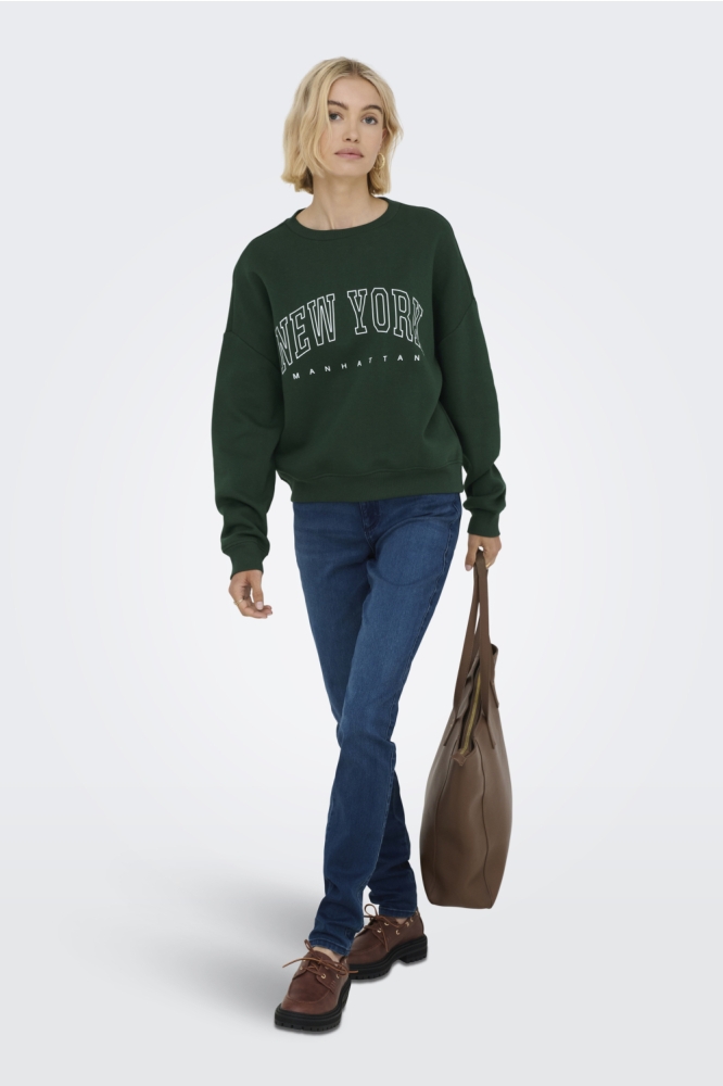 Only groene dames sweater | Model