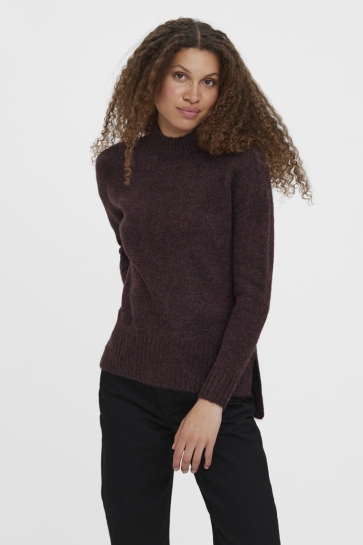 Vero Moda Trui VMLEFILE OVERSIZE BOXY BLOUSE NOOS 10269229 Winetasting/W. MELANGE