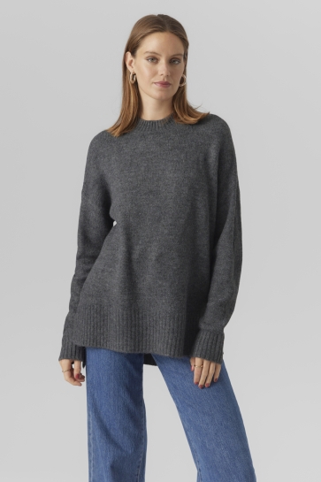 Vero Moda VMLEFILE OVERSIZE BOXY BLOUSE NOOS 10269229 Medium Grey Melange