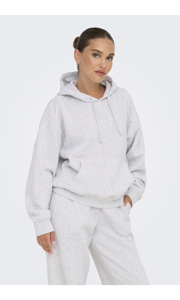 ONLBEST LIFE L/S HOOD SWT NOOS 15338730 Light Grey Melange