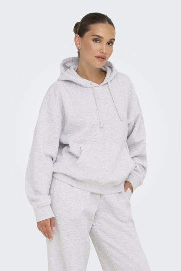 Only Trui ONLBEST LIFE L/S HOOD SWT NOOS 15338730 Light Grey Melange