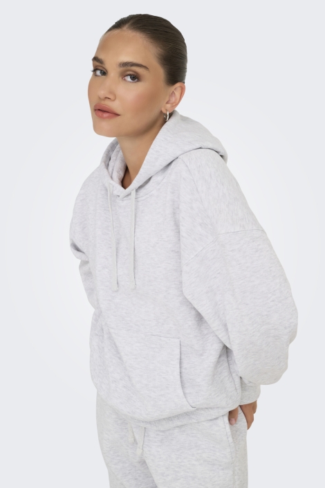Only grijze dames sweater | Model zijaanzicht
