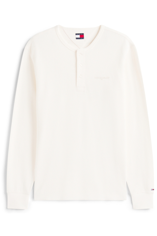 Tommy Jeans witte heren t-shirt | Vooraanzicht