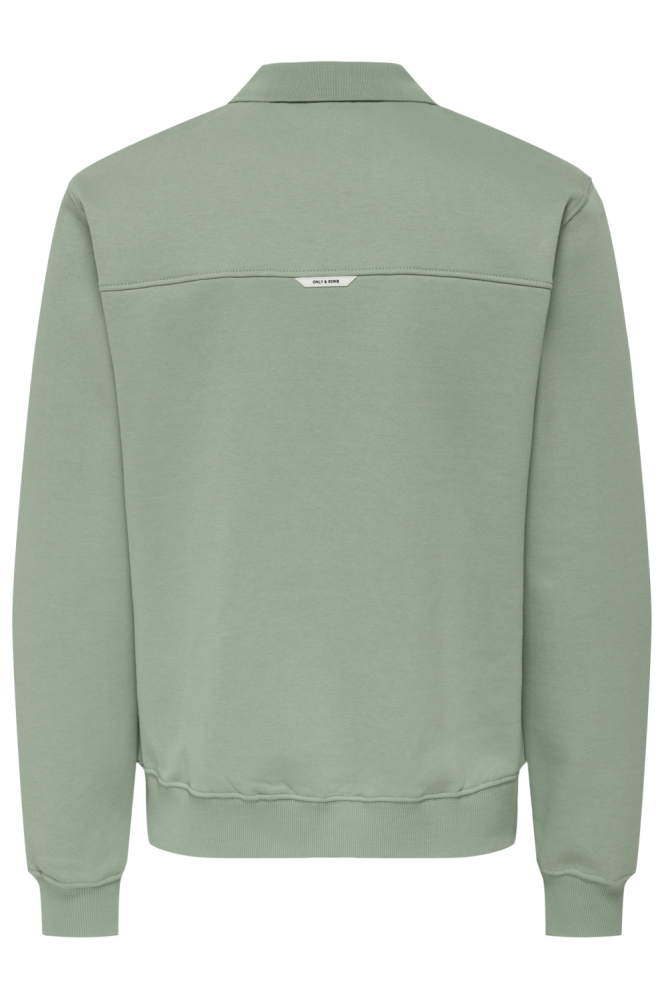 Only & Sons groene heren polo | Achteraanzicht