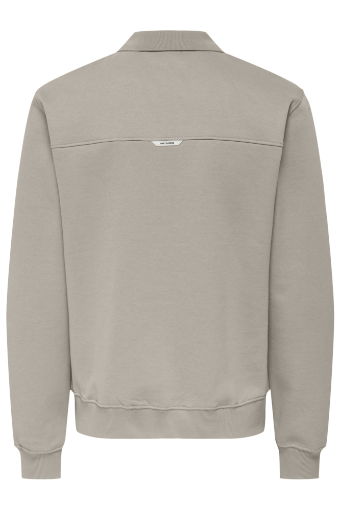 Only & Sons beige heren polo | Achteraanzicht