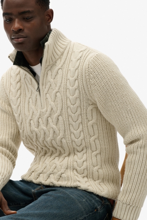 Superdry ecru heren trui | Model