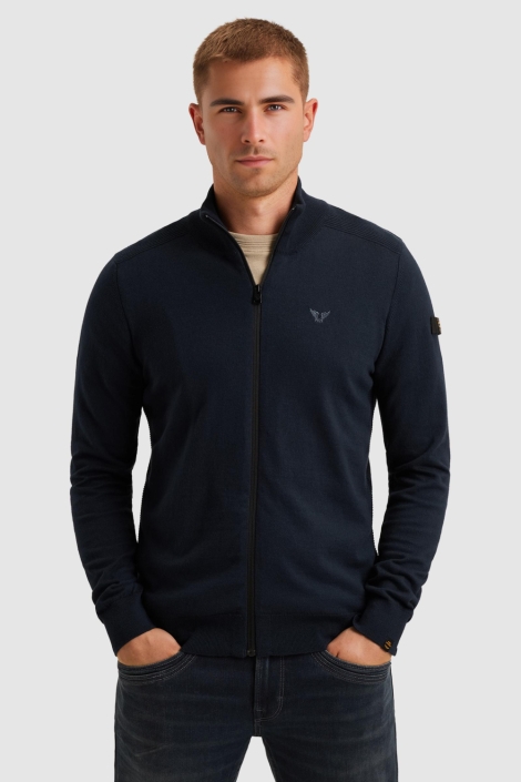 PME legend blauwe heren vest | Model vooraanzicht