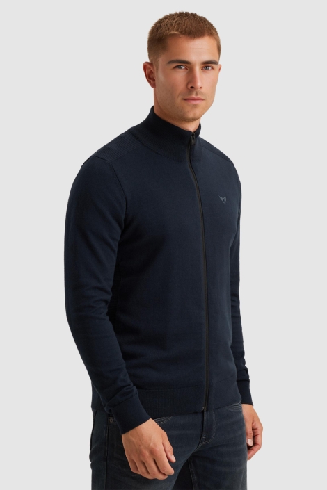 PME legend blauwe heren vest | Model zijaanzicht