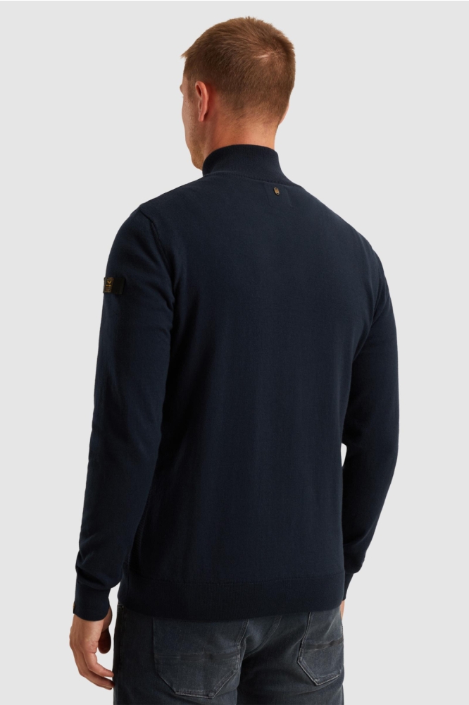 PME legend blauwe heren vest | Model achteraanzicht