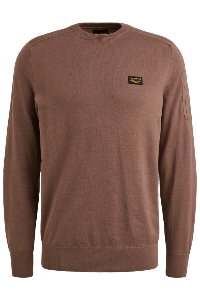 PME legend bruine heren trui | Vooraanzicht