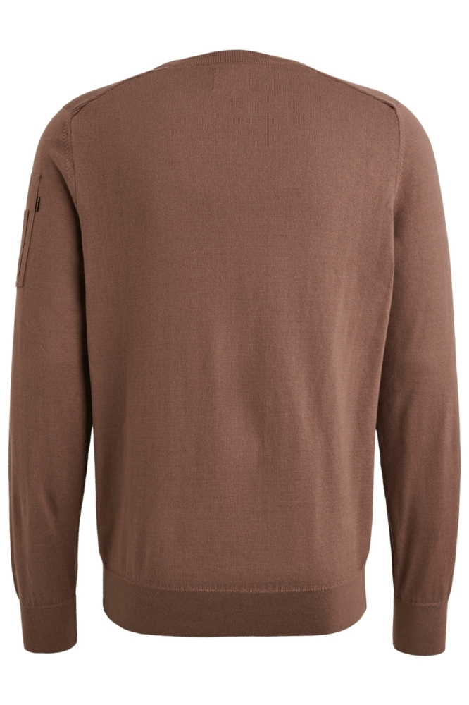 PME legend bruine heren trui | Achteraanzicht