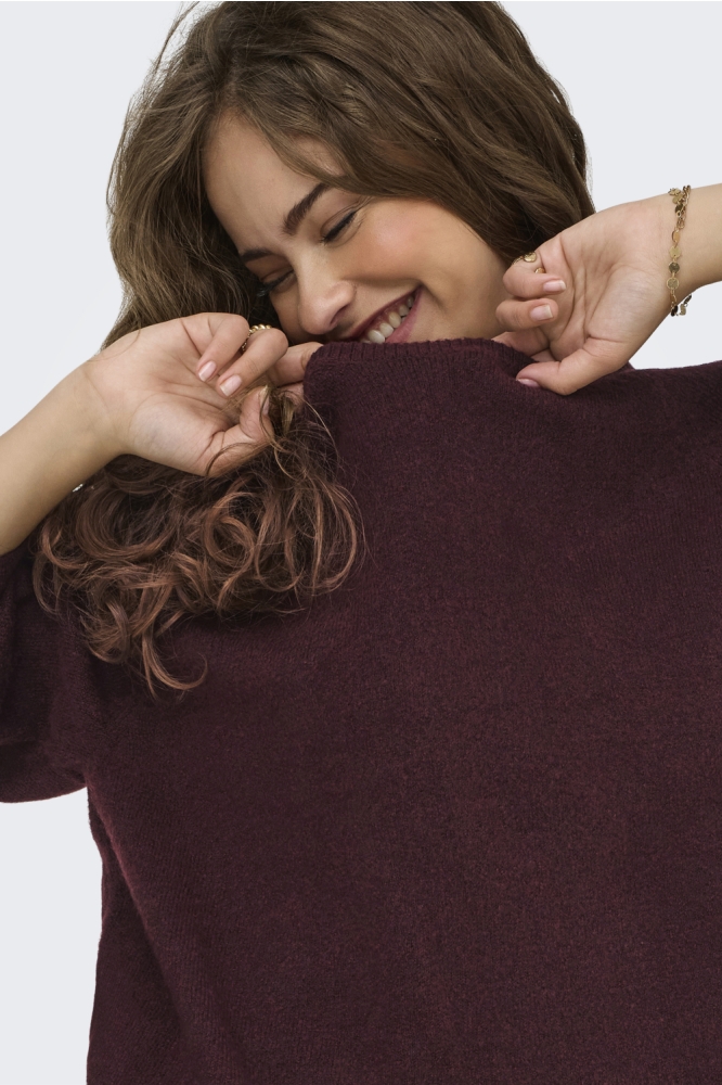 Only bordeaux dames trui | Close up