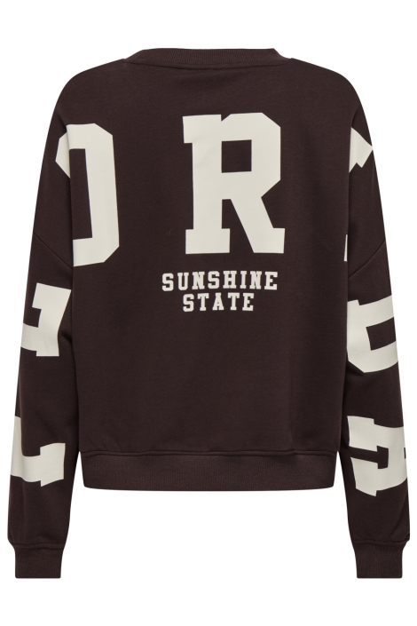 Only bordeaux dames sweater | Achteraanzicht