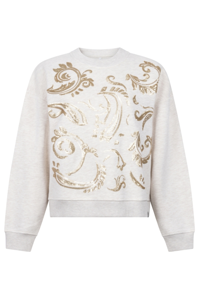 Zoso zand dames sweater | Vooraanzicht