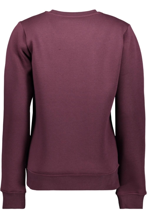 Zoso bordeaux dames sweater | Achteraanzicht
