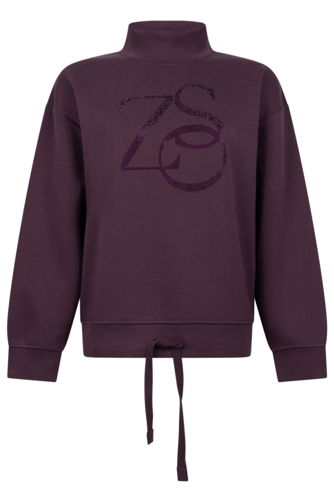 Zoso bordeaux dames sweater | Vooraanzicht