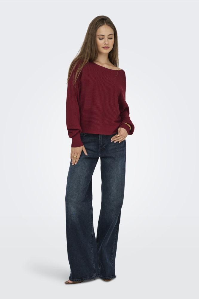Only bordeaux dames trui | Model