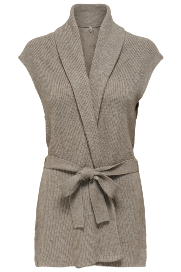 Only Vest ONLKATIA SL RIB LONG VEST CC KNT 15350690 Fungi/Melange