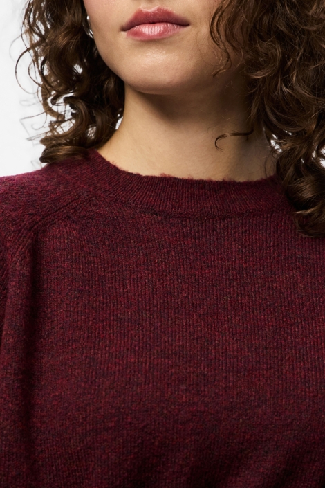 Pieces bordeaux dames trui | Close up