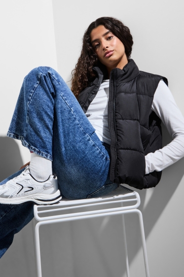 Pieces PCBEE NEW SHORT PUFFER VEST NOOS BC 17159056 BLACK